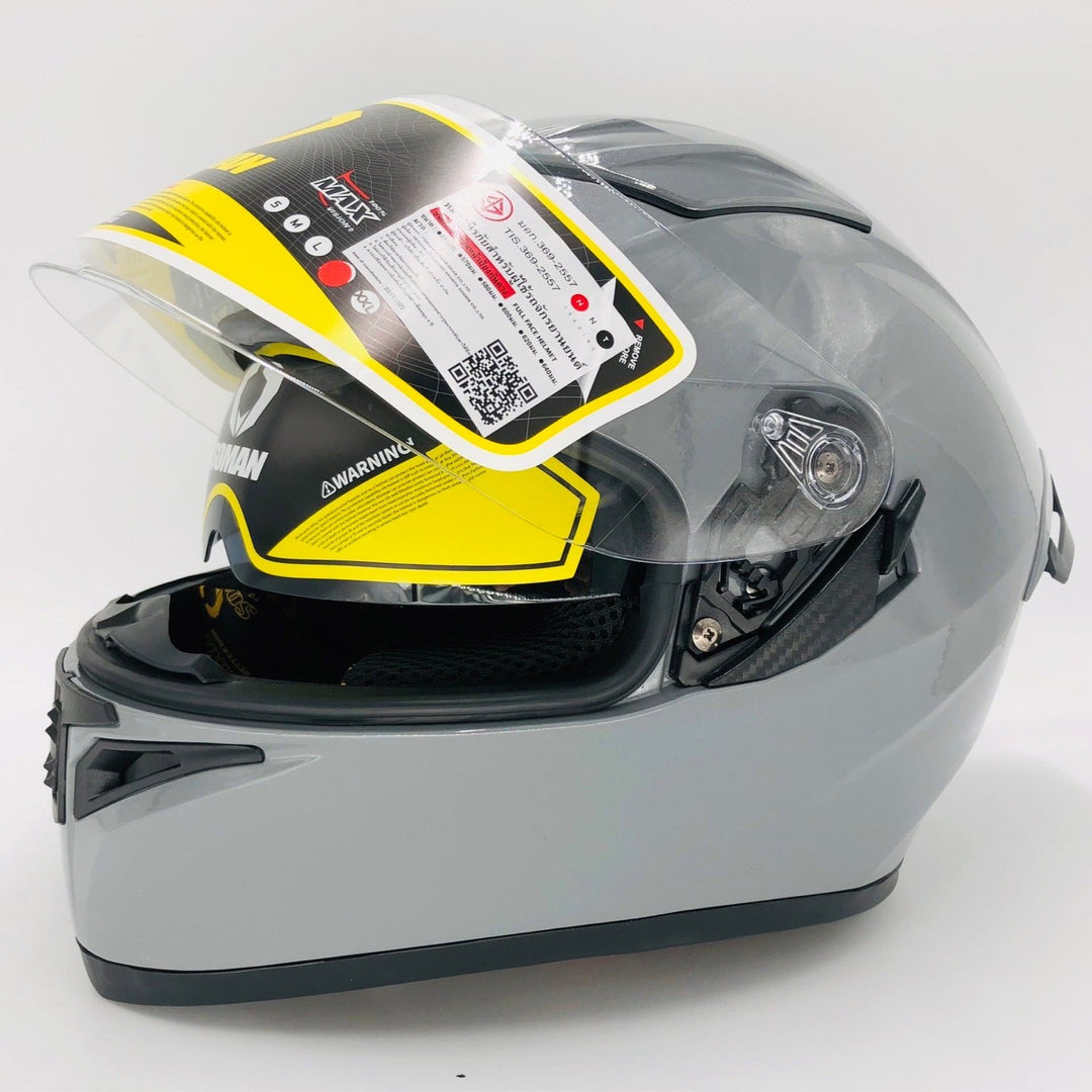 SOMAN Helmet - SM960 Plain Color Grey