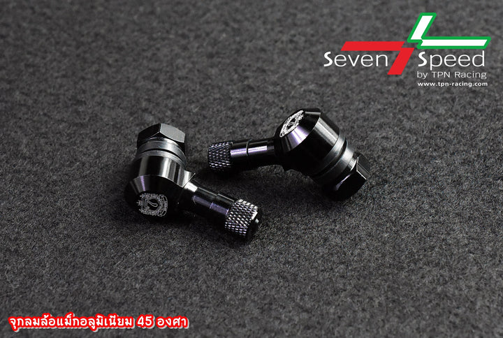 Sevenspeed aluminum air valve, 45 degree bent