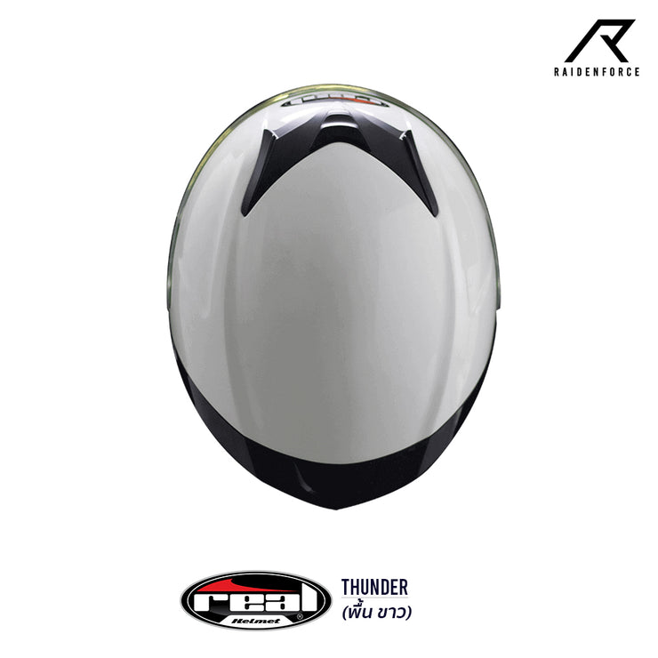 หมวกกันน็อค REAL Helmets Thunder พื้น ขาว