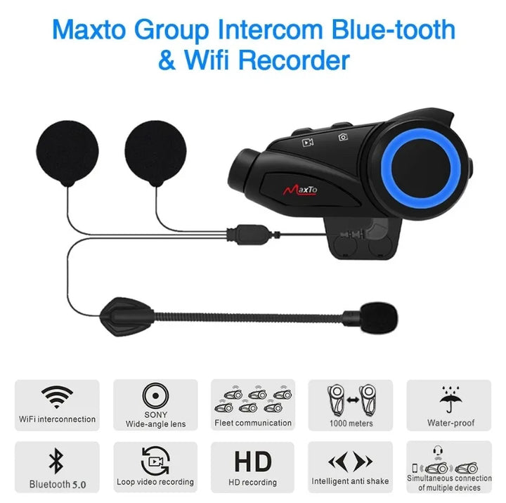 Bluetooth Helmet Headset (with Camera) VIMOTO Maxto M3