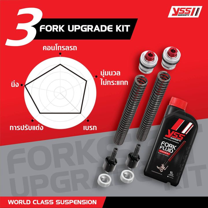 Front shock upgrade kit YSS Fork Upgrade Kit Yamaha X-max300'17