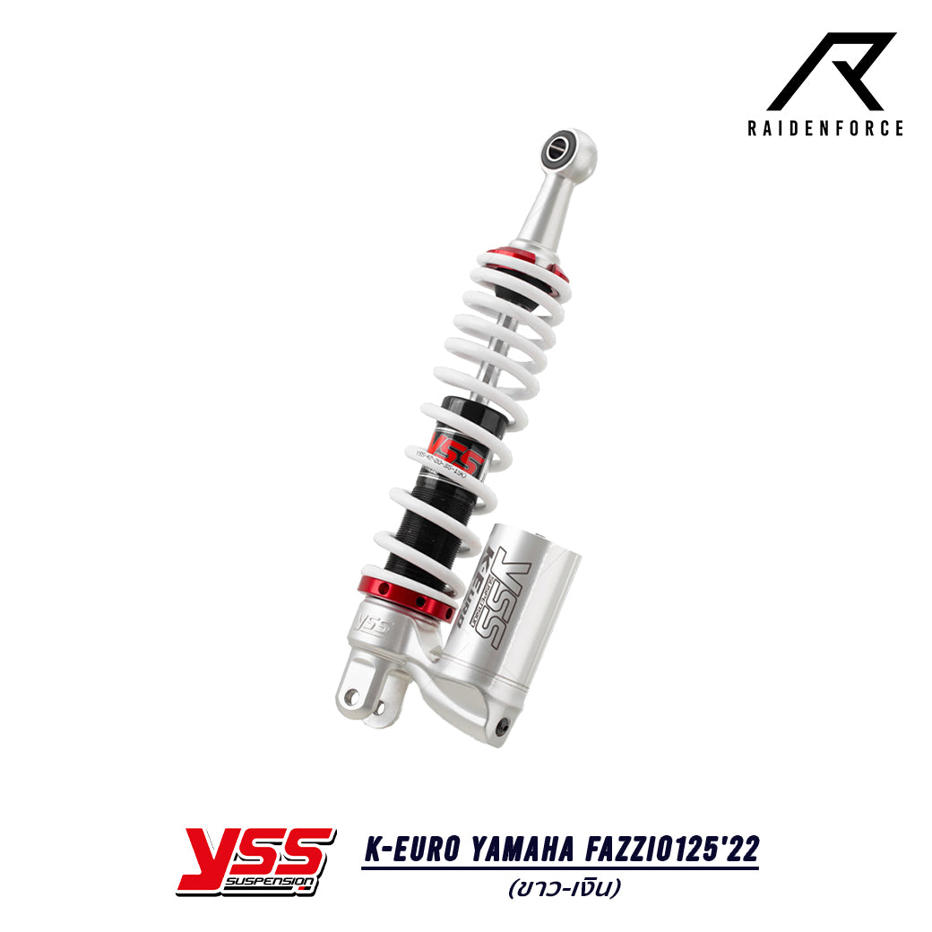 โช้ค YSS K-Euro Yamaha Fazzio125'22  สี ขาว/เงิน