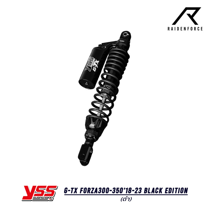 Shock YSS G-TX Honda Forza300-350'18-23 Black Edition, all black color