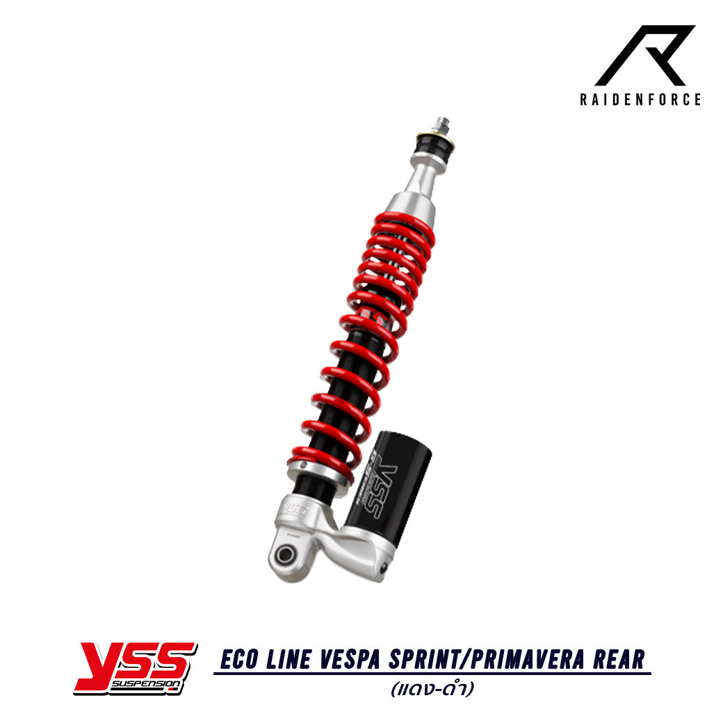 YSS ECO Line Vespa Sprint/Primavera Rear Shock, Red/Black