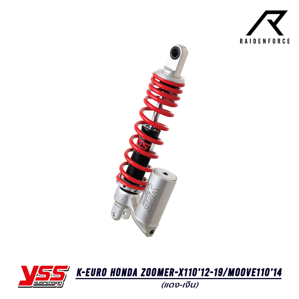 Shock YSS K-Euro Honda Zoomer-X110'12-19/moove110'14 Color: Red/Silver