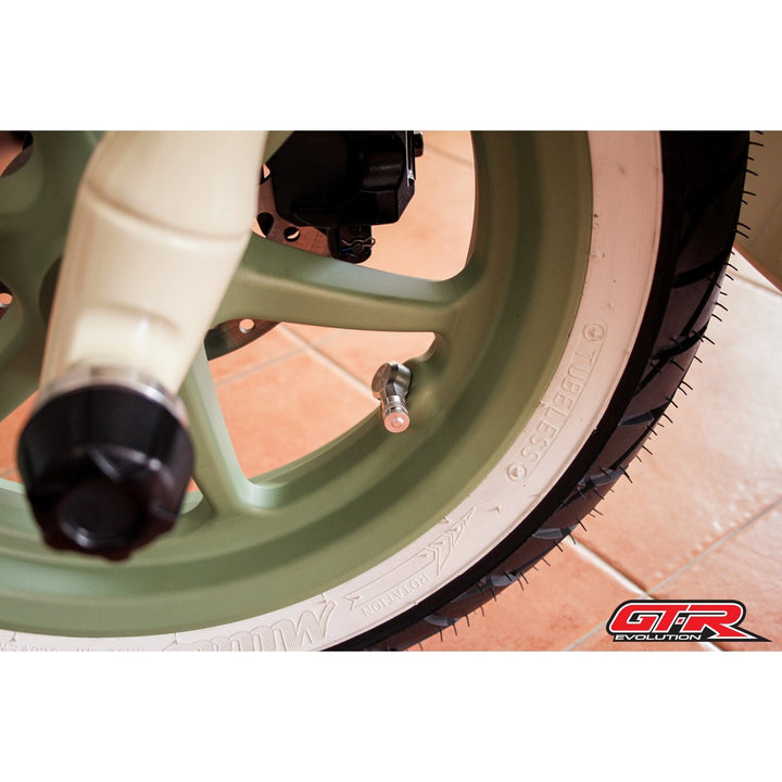 GTR aluminum air valve, 90 degree bend