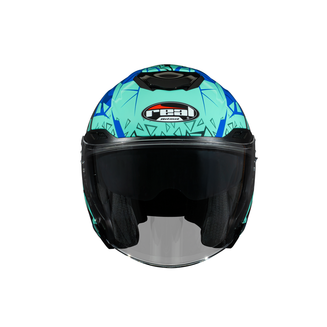 หมวกกันน็อค REAL Helmet HAVANA IMPACT พื้น-ดำน้ำเงิน