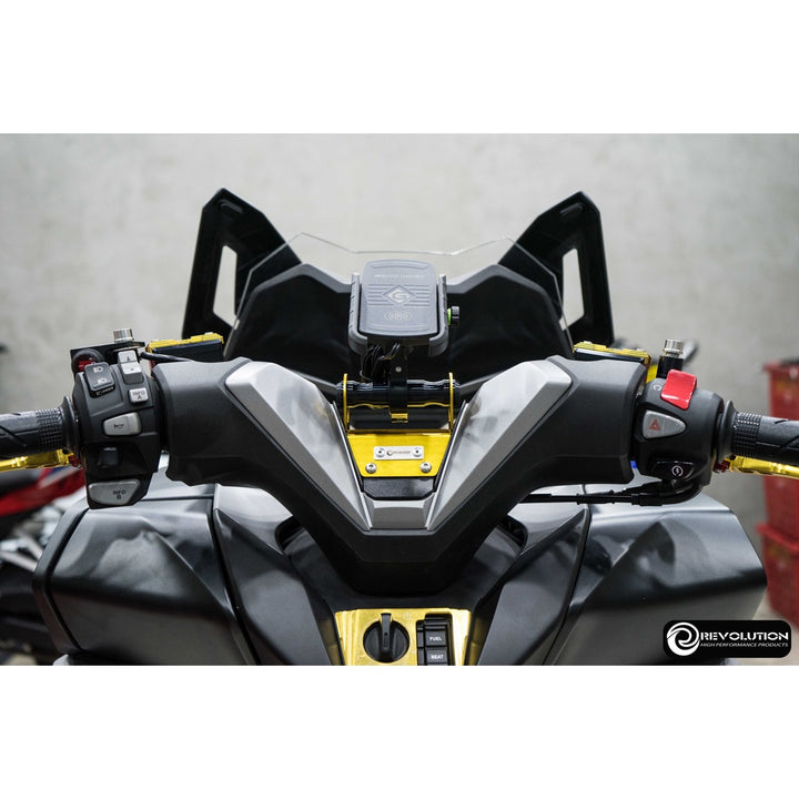 Phone holder with handlebar cover REVOLUTION V3 FORZA-300/350