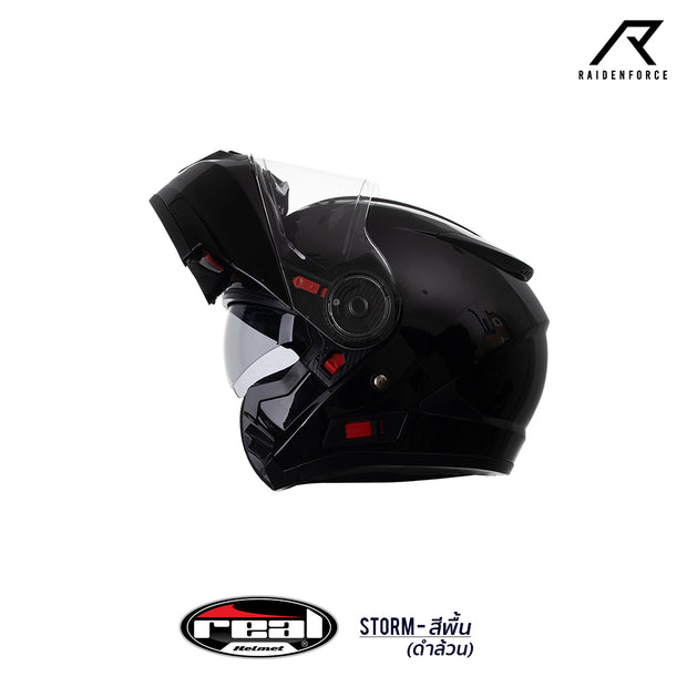 หมวกกันน็อค REAL Helmet STORM พื้น-ดำเงา