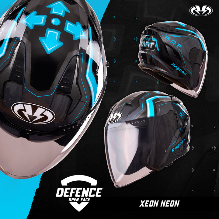 Raiden Defense Open face Xeon Neon helmet