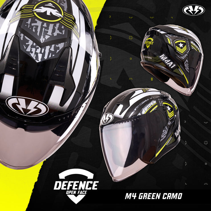 หมวกกันน็อค Raiden Defence Open face  M4 Green Camo