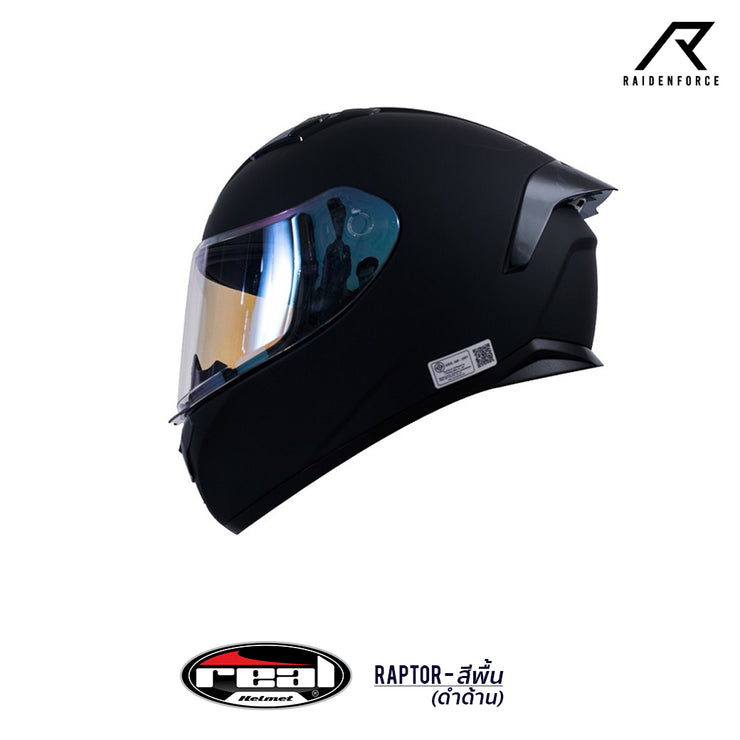 หมวกกันน็อค REAL Helmet Raptor พื้น-ดำด้าน