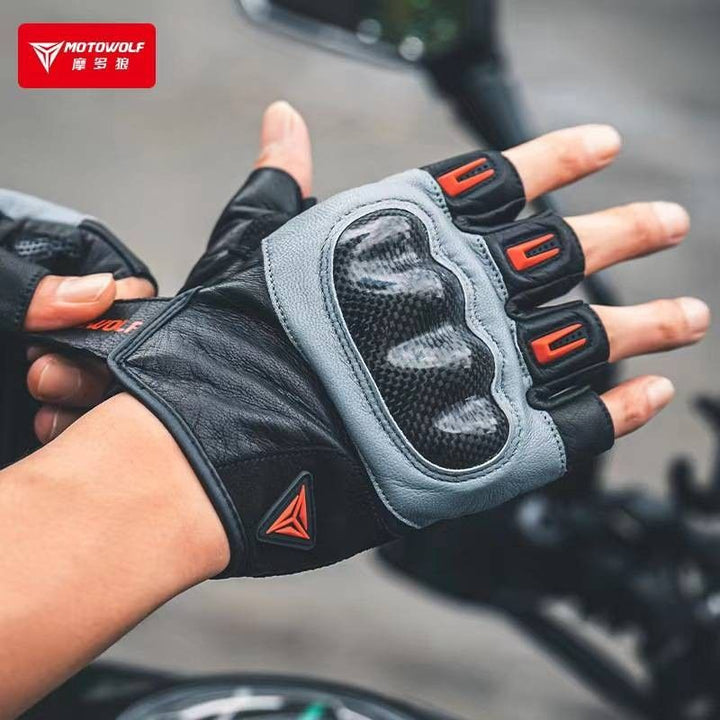 MOTOWOLF gloves, model 0331, gray