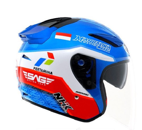 หมวกกันน็อค NHK R12Visor-Mandalika น้ำเงิน