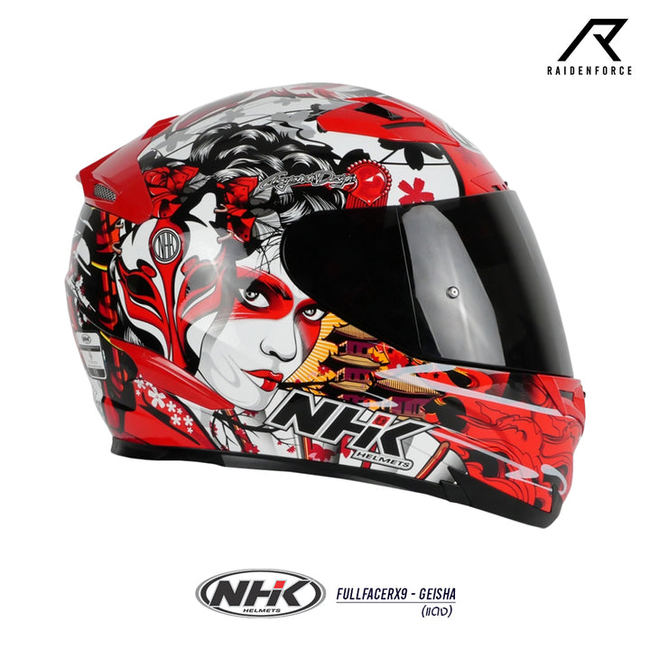 NHK FullfaceRX9-GEISHA Helmet, Red