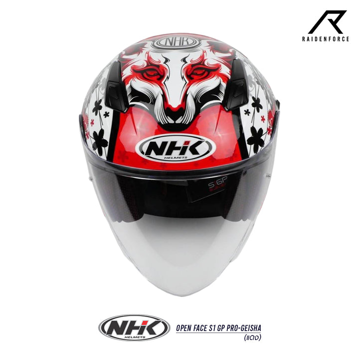 NHK OpenFaceS1GPPRO-GEISHA helmet, red