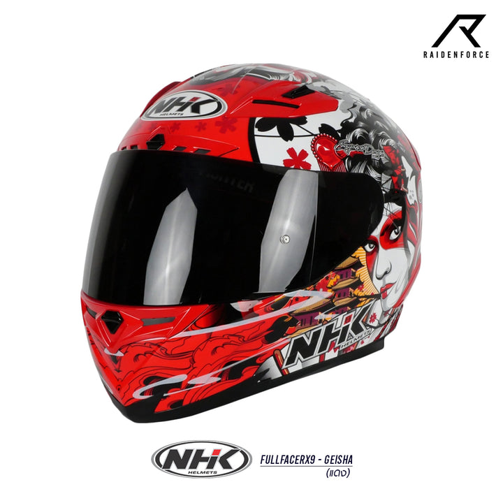 NHK FullfaceRX9-GEISHA Helmet, Red